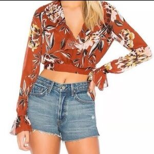 Tularosa Floral Wrap Blouse
